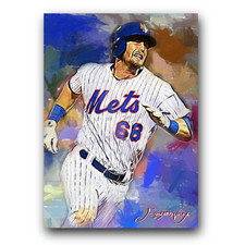 Jeff McNeil Art Card Limited 31/50 Edward Vela Signed (New York Mets)