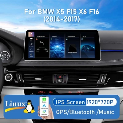 12.3" Linux Autoradio CarPlay Android Auto Für BMW X5 F15 X6 F16 NBT 2014-2017 - Bild 1 von 4