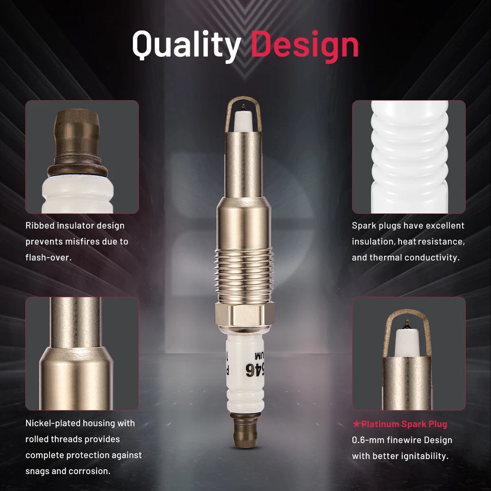 8 piezas bujías SP546 SP515 para Ford F-350 Super Duty 2005-2008 5,4 L V8 Foto 2 de 4