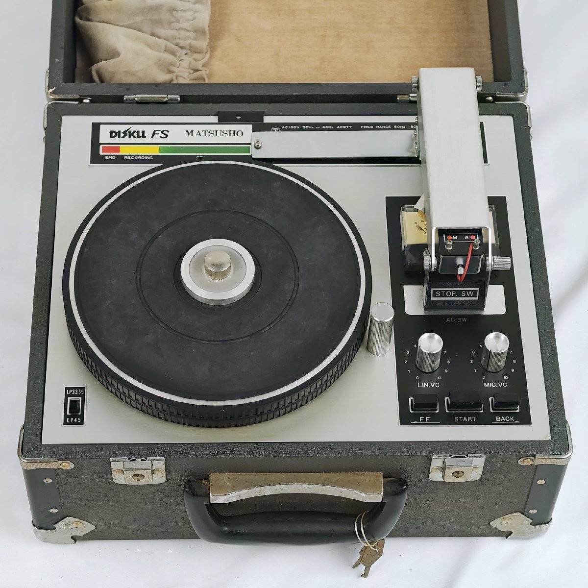 AS IS DISKLL FS MATSUSHO Máquina de corte de discos Grabación Amplificador Gr...