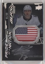 2022-23 SPx UD Black Pride of a Nation 81/99 Thomas Bordeleau Patch Auto 1k9j