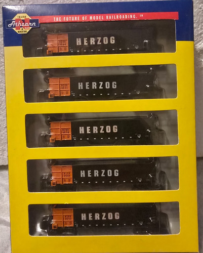 GÓNDOLA DE CARBÓN ATHEARN ESCALA N 11706 Herzog 50' Thrall lado alto paquete de 5, rara | Condition: New