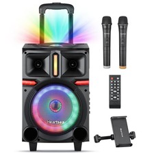 Karaoke Machine for Adults, Portable PA Bluetooth Speaker with Dual Wireless ...