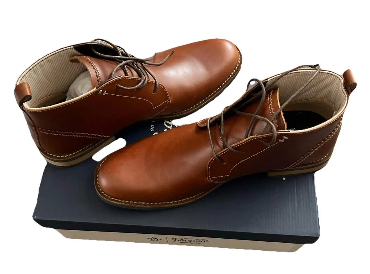 Original Penguin Monty Mens Leather Chukka Boots Brown Olive 10.5 OP100199 penguin chukka products for sale | eBay main image 2