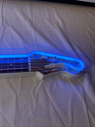Orologio Chitarra Vintage Luce Neon Blu Appeso a Parete 29 Pollici Funzionante  - Foto 5 di 8