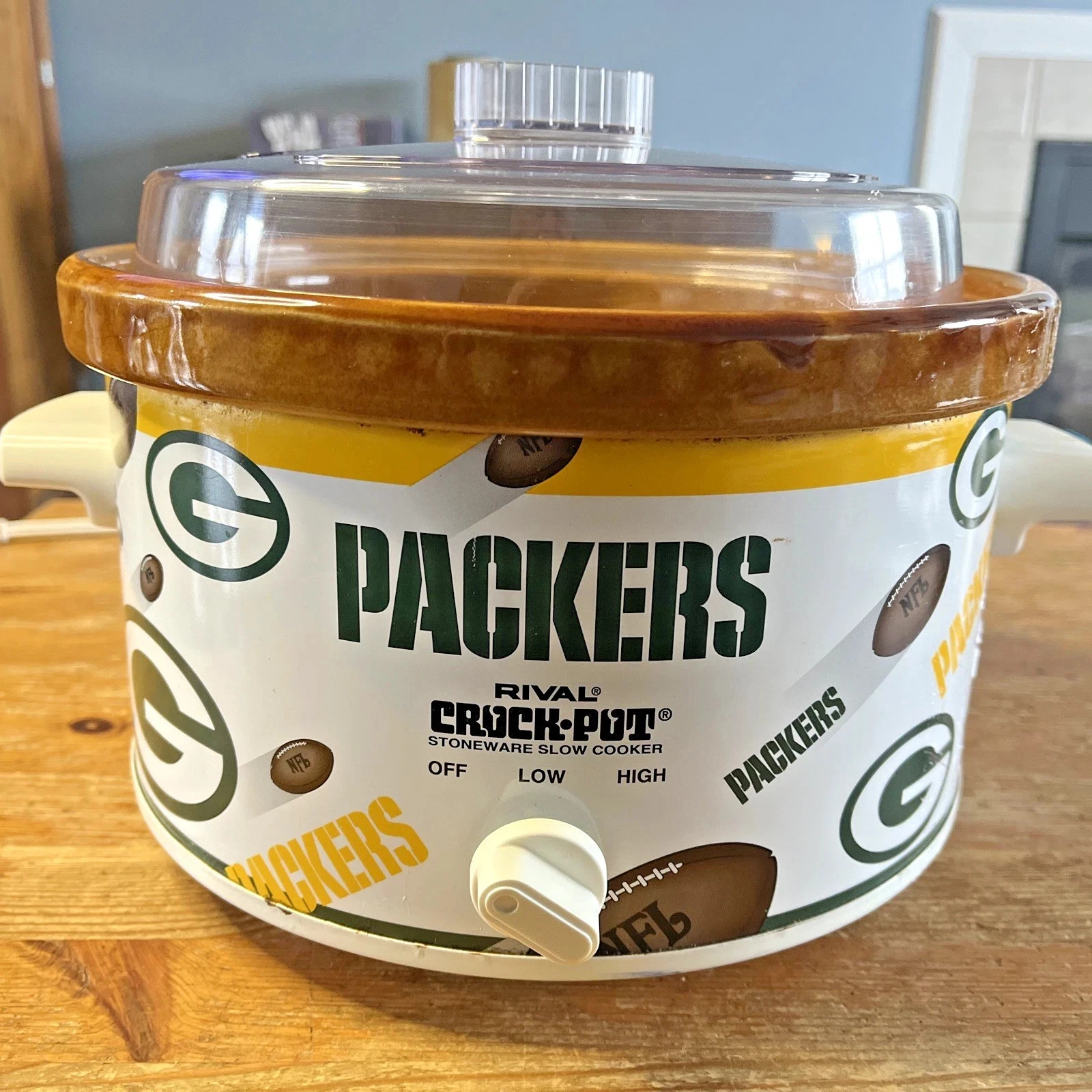 Green Bay Packers Crock Pot 4 Quart Rival Slow Cooker Tailgate NFL 1996 VTG