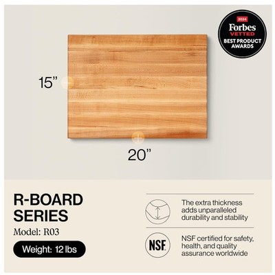 Thick Maple Cutting Board 20''x15'' - Reversible Butcher Block