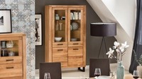 Vitrine Tina Standvitrine Buffet Schrank Standvitrine In Eiche Teilmassiv GeöLt