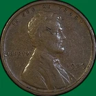 1909 Lincoln Wheat Cent Fine F Coin, Scratches #35820