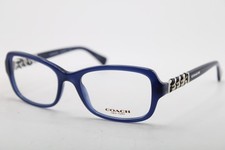NEW COACH HC 6075Q 5358 BLUE NAVY SILVER AUTHENTIC EYEGLASSES 52-18