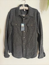 NWT Pendleton Long Sleeve Wool Snap Shirt Gray Blue SZ LARGE 259 BRAND NEW