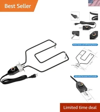 Universal Electric Grill Heating Element with Easy Mount Flange & Controller