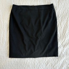 Liz Claiborne Black Lined Pencil Skirt Women  s Size 16 Work Office Caree D54