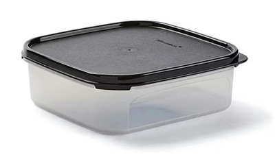 SALE! Tupperware Modular Mates Square #1 Container Black New CLEAR WINDOW!