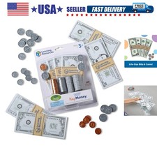 Pretend Play Money - Math Manipulatives For Kids, Kids Bank, Plastic Coins, C...