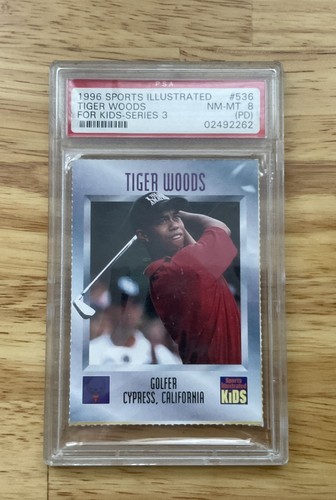 1996 Sports Illustrated SI For Kids Tiger Woods Rookie Card #536 PSA 8 💎Read 👇