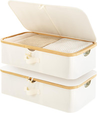 Underbed Storage Containers with Lids, 2-Pack 7" Low Profile under Bed Storage B