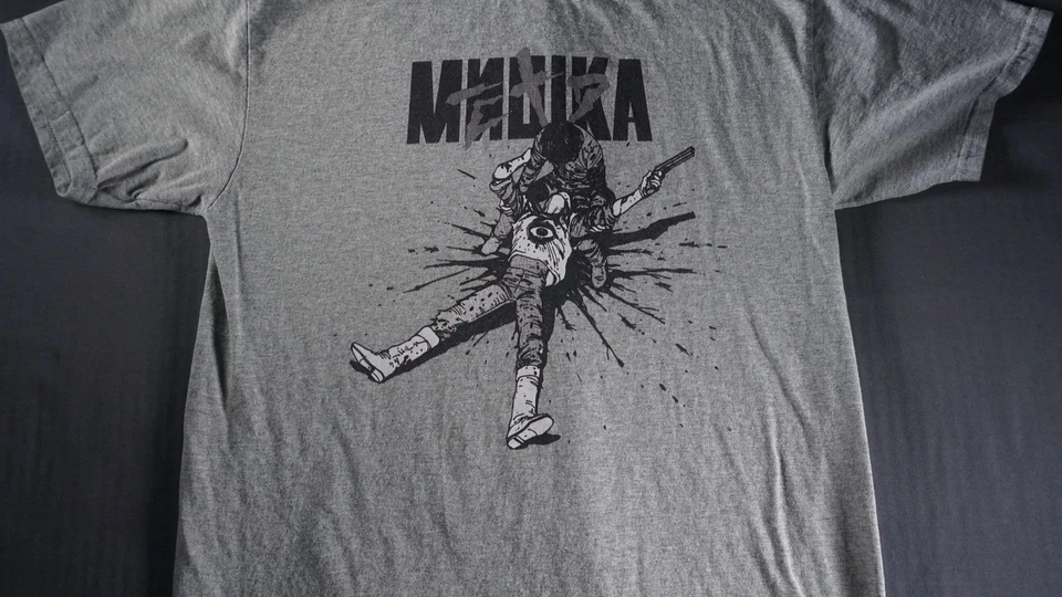 Mishka Akira Shirt Mens Small Gray Graphic Manga Tee Streetwear Punk - Image 2 of 4