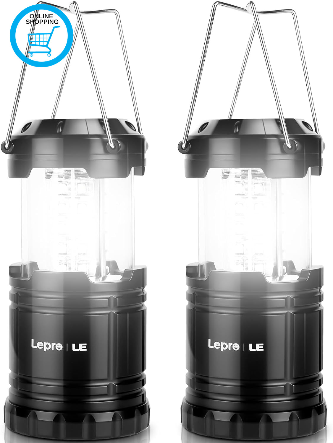 Camping Lights, Collapsible Camping Lantern Battery Powered, Portable Hanging Te