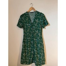 Uniqlo Green Long Button Dress Size XS