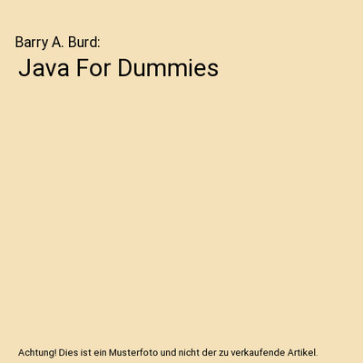 Java For Dummies, Barry A. Burd