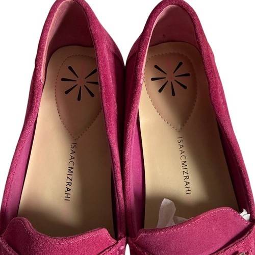 Isaac Mizrahi Live Fuchsia Pink Suede Horsebit Driving Loafers Women Size 8.5 - Bild 10 von 12