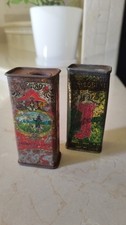 2 Lattine scatole metallo polvere Vintage Liberty  scatola FOSSANO Terdobbiate 
