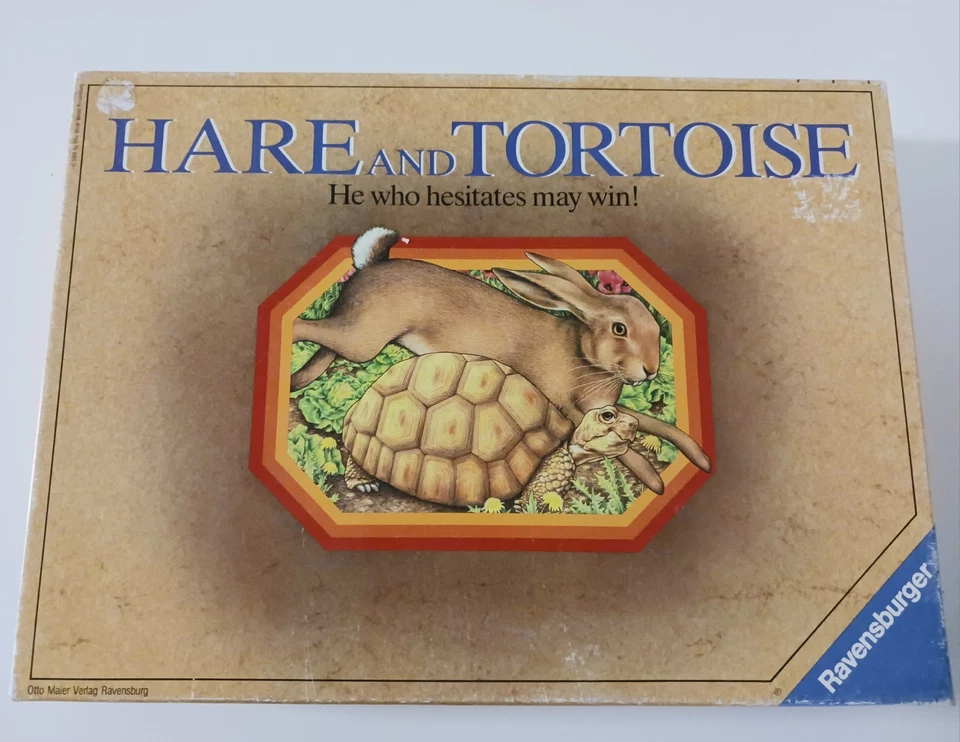 Ravensburger 野兔和龟棋盘游戏 - 完整复古 1985 — 第 2/4 张图片