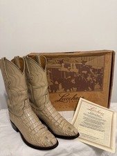 Mens Lucchese Alligator Bone Color Extremely ...
