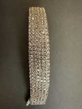 Tasha Rhinestone Pav  Barrette 4.25  Gold Tone Hair Clip