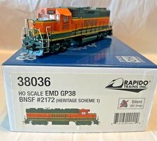 Rapido Trains HO Scale BNSF GP38 DCC Ready