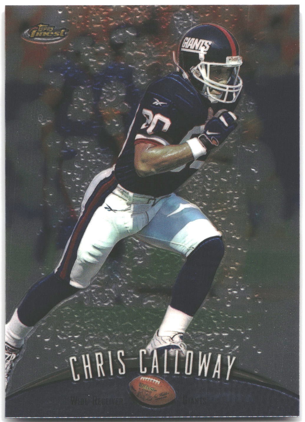 1998 Finest - No-Protectors Foil Back Chris Calloway #102 New York Giants