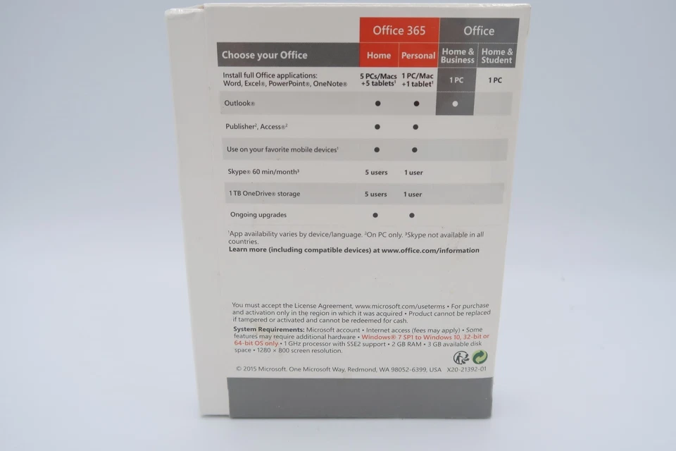 Microsoft Office Home & Business 2016 For Windows 1 PC/User with Product Key - Image 2 of 3