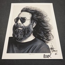Rare Jerry Garcia Grateful Dead "Egypt Jerry" Autographed Black And White Photo