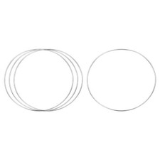 4 Pcs Metal Hoops for Crafts, 7.5 Inch Dream Catcher Rings, Silver