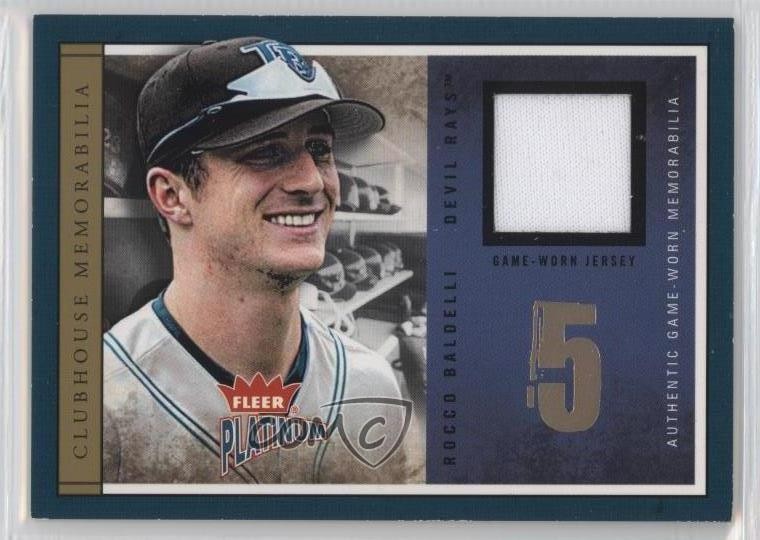 2004 Fleer Platinum Clubhouse Memorabilia Rocco Baldelli #CLU-RB 2t9