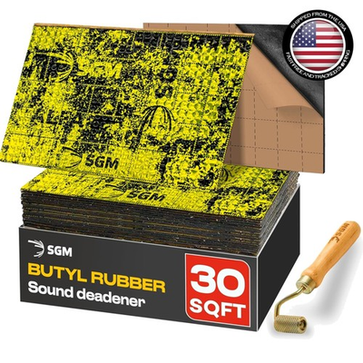 #ad #ad Ultimate Gold 80 Mil Sound Dampener Sheets 30 Sqft with Simple Roller Install $102.59