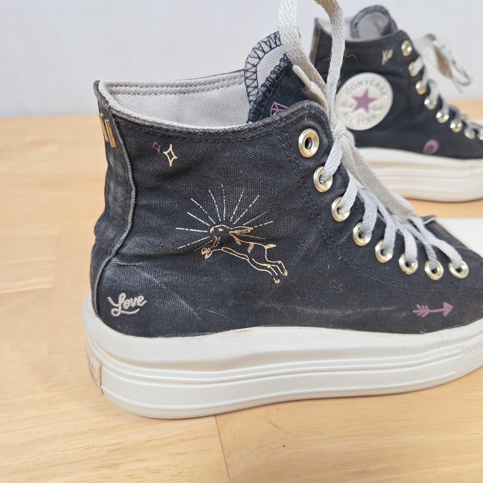 Converse All Star Move Platform Tiny Tattoos Snea… - image 2