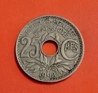 ** FRANCE - 25 cmes Lindauer 1928 (lot 1) **