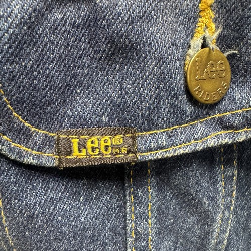 Chaqueta de Camionero Lee Riders Azul Oscuro Años 70 De Colección Hecha en EE. UU. Talla 40-Reg 153438 - Imagen 4 de 10