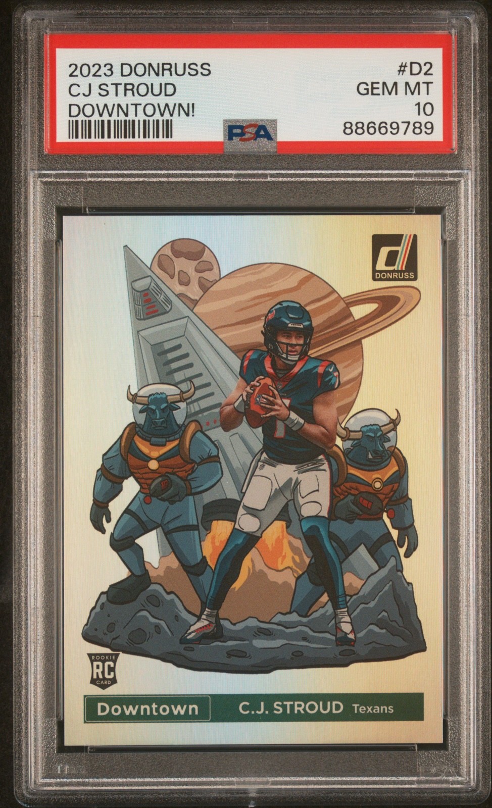 2023 Panini Donruss CJ Stroud Downtown! Case Hit SSP PSA 10 GEM MINT Rookie RC