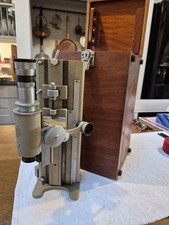 Large Vintage Travelling Microscope with Chesterman Vernier Scale,in Wooden Case
