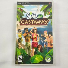 The Sims 2 Castaway Sony PSP 2007 Playstation Portable Complete Manual Case Disc