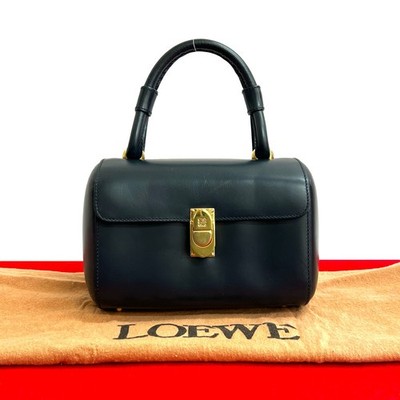 LOEWE Handtasche Anagram Logo Kalbsleder Navy 99051