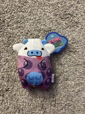 New Cows VS Aliens 001 1 Bubbles Cow Purple  Aqua New Unboxed 4" Plush Toy