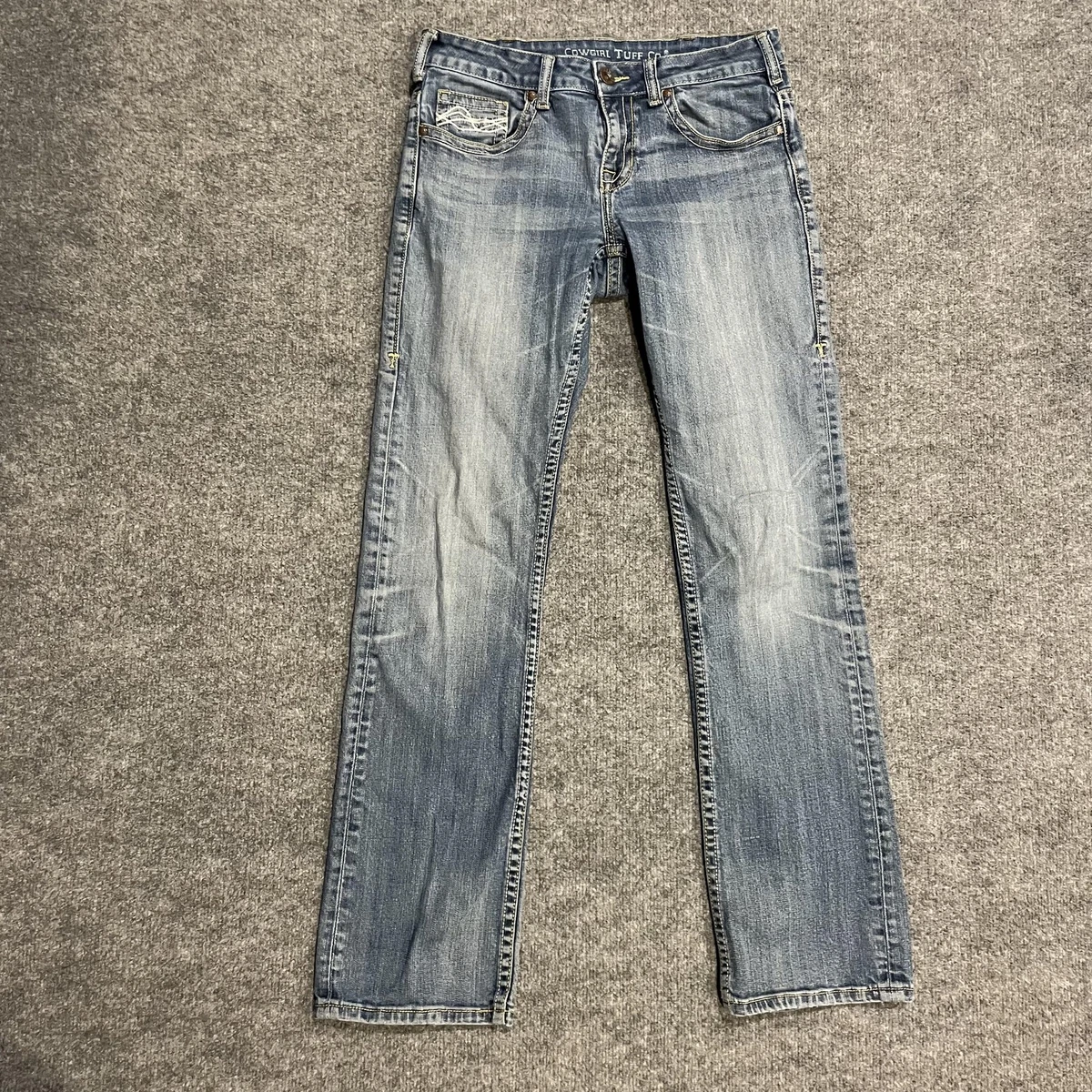 Jean Capri Cowgirl Tuff – Femme – Taille 26 – Longueur 24 – Bleu Délavé – Neuf Sans étiquettes