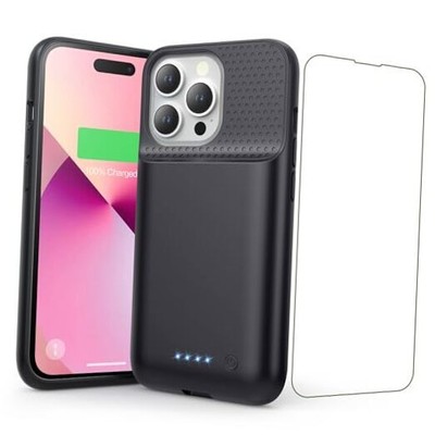 Battery Case for iPhone 14/13/13 Pro (6.1 Inch), [2024 Upgraded] Ultra Black