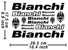 Bianchi Decals Stickers Bicycle Vinyl Graphic Autocollant Aufkleber Adesivi