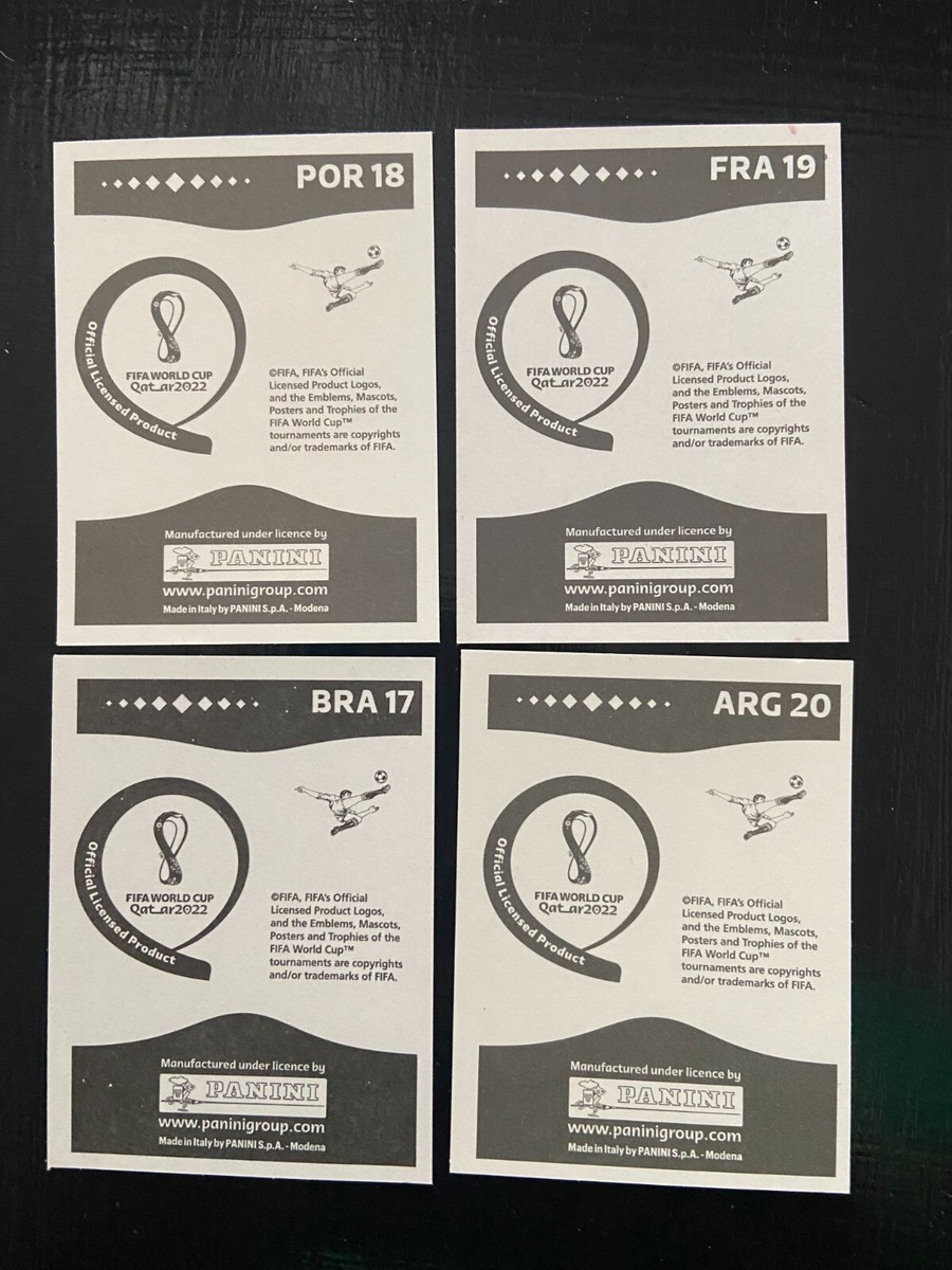 Lot De 38 Stickers Panini Coupe Du Monde Qatar 2022 - Avec Messi, Mbappé, Neymar, CR7 - Collection Complète