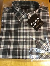 Men's shirt large New.  Long sleeves.  Grey plaid